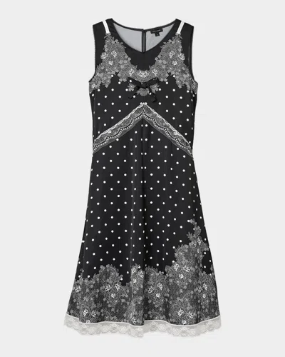 Marc Jacobs Trompe L & Apos;oeil Slip Midi Dress In Black