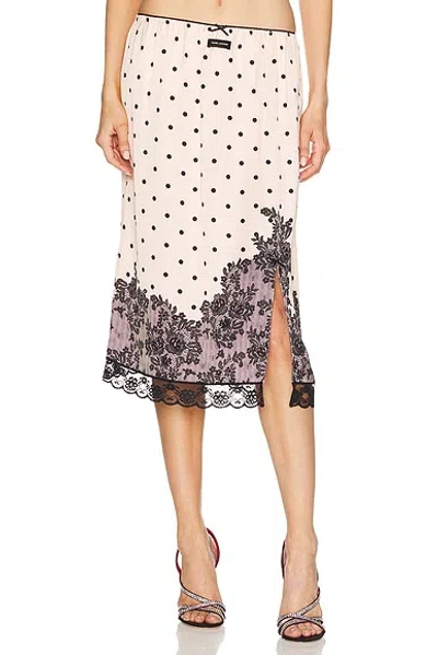 Marc Jacobs Trompe L'oeil Dots Skirt In Neutral