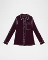 Marc Jacobs Trompe-l'oeil Knit Button-front Cardigan In Purple