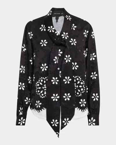 MARC JACOBS TROMPE-L'OEIL LONG-SLEEVE BOW BLOUSE