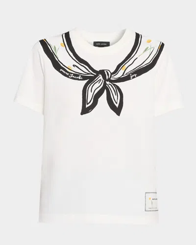 MARC JACOBS TROMPE-L'OEIL SHORT-SLEEVE SCARF TEE