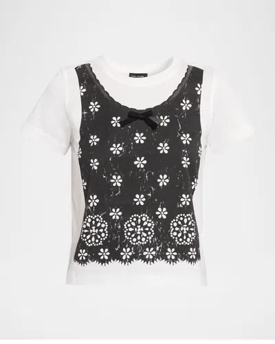 MARC JACOBS TROMPE-L'OEIL SLIM CREWNECK TEE