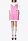 Marc Jacobs Trompe L'oeil T-shirt Mini Dress In White