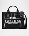 Marc Jacobs The Trompe Loeil Cargo Canvas Medium Tote Bag In Black