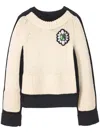 Marc Jacobs Trompe Loeil Charm Crewneck Sweater In White