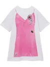 Marc Jacobs Women's White/pink Trompe Loeil T-shirt Mini Dress | Size Xs/small | 2s5rdr083c14co In White