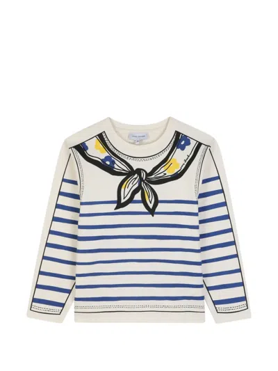 Marc Jacobs Kids' Trompe-l'oeil Striped T-shirt In Brown