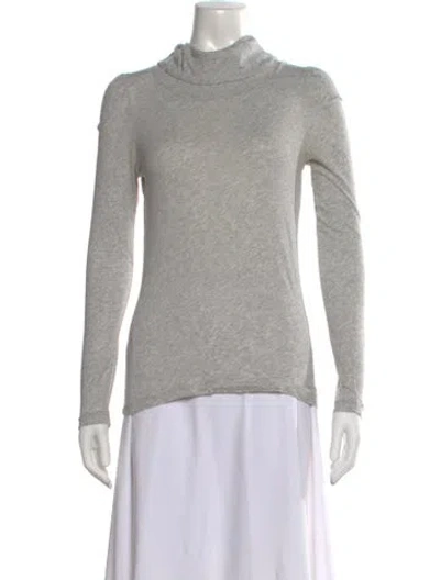 Pre-owned Marc Jacobs Turtleneck Long Sleeve Top In Gray