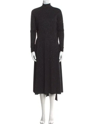 Pre-owned Marc Jacobs Turtleneck Midi Length Dress In Black