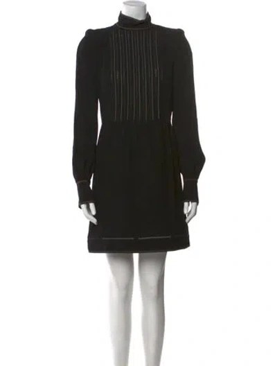 Pre-owned Marc Jacobs Turtleneck Mini Dress In Black