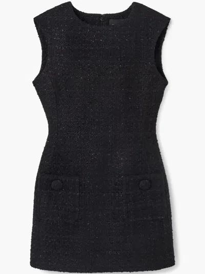 Marc Jacobs Tweed Mini Dress In Black