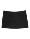 Marc Jacobs Tweed Mini Skirt In Black