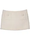 Marc Jacobs Women's Tweed Mini Skirt In Beige