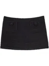 Marc Jacobs Tweed Mini Skirt In Black