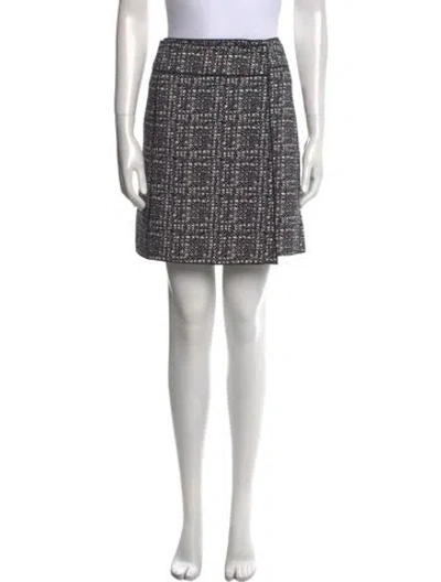 Pre-owned Marc Jacobs Tweed Mini Skirt In Black