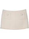 Marc Jacobs Women's Tweed Mini Skirt In Ivory