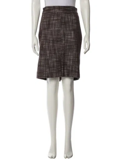 Pre-owned Marc Jacobs Tweed Pattern Knee-length Skirt In White