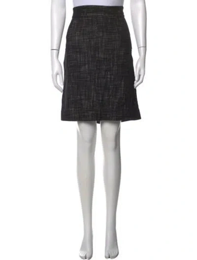 Pre-owned Marc Jacobs Tweed Pattern Mini Skirt In Black