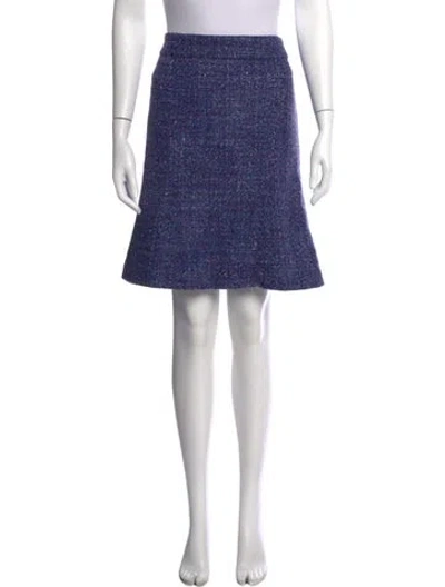 Pre-owned Marc Jacobs Tweed Pattern Mini Skirt In Blue