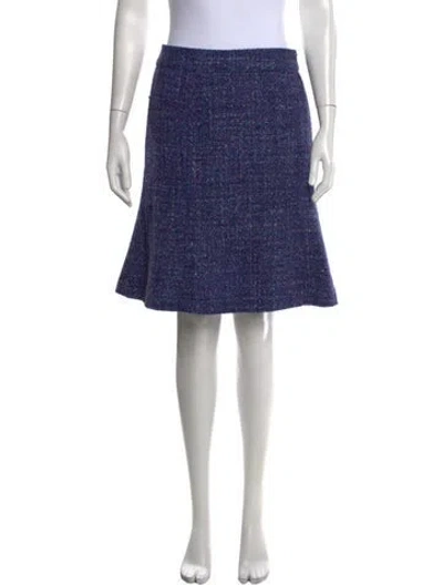 Pre-owned Marc Jacobs Tweed Pattern Mini Skirt In Blue