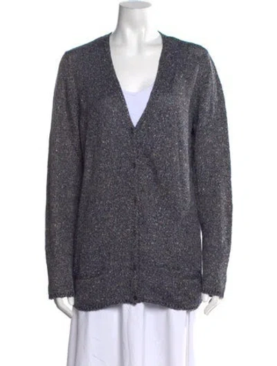 Pre-owned Marc Jacobs Tweed Pattern V-neck Sweater In Multi