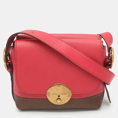 Pre-owned Marc Jacobs Twin Mini Pink Leather Crossbody Bag