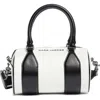Marc Jacobs Two Tone Leather Barrel Bag In Black/white