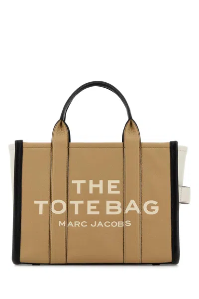 Marc Jacobs Two-tone Leather Medium The Tote Handbag In Brown