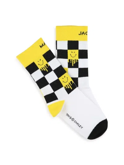 Marc Jacobs Unisex Mini Crew Socks In Ivory