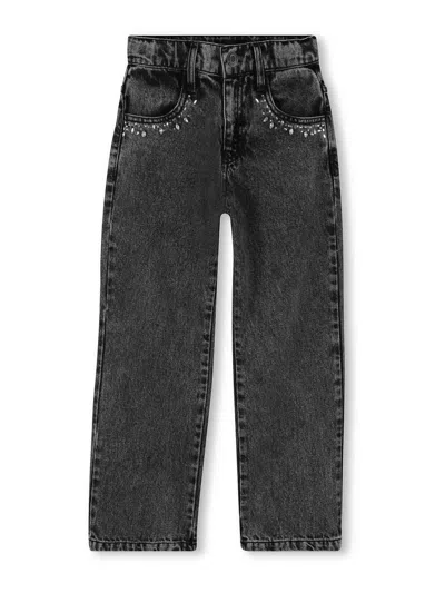 Marc Jacobs Kids' Decorated Jeans In Black