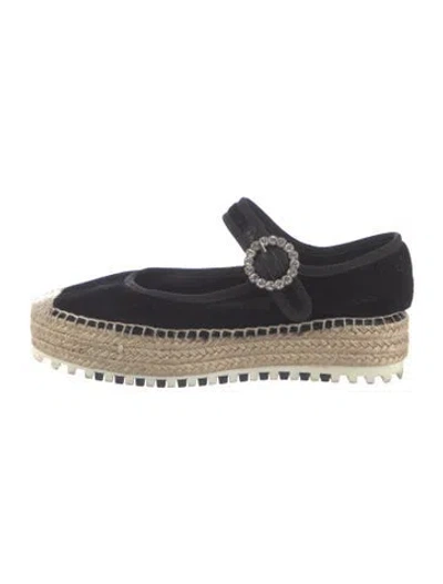 Pre-owned Marc Jacobs Velvet Crystal Embellishments Pumps In Black