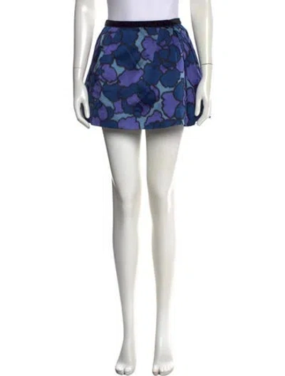 Pre-owned Marc Jacobs Velvet Mini Skirt In Blue