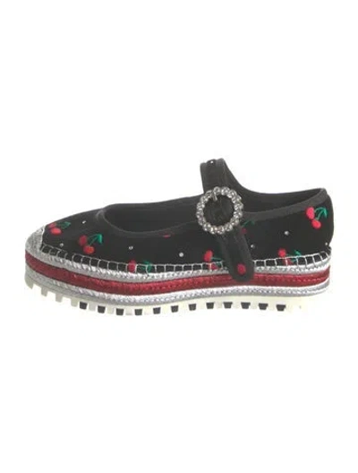 Pre-owned Marc Jacobs Velvet Patterned Espadrilles In Multi