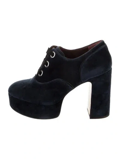 Pre-owned Marc Jacobs Velvet Pumps In Blue
