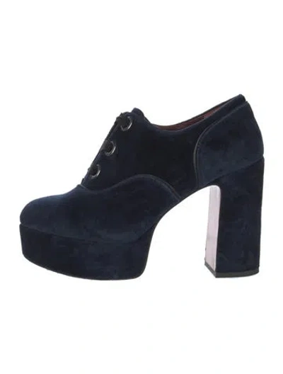 Pre-owned Marc Jacobs Velvet Pumps In Blue