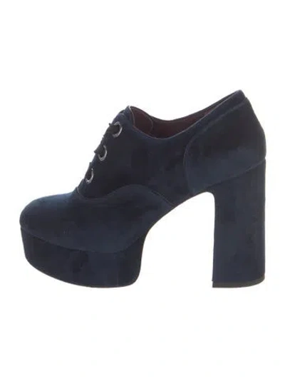 Pre-owned Marc Jacobs Velvet Pumps In Blue