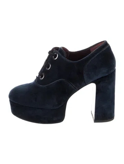 Pre-owned Marc Jacobs Velvet Pumps In Blue