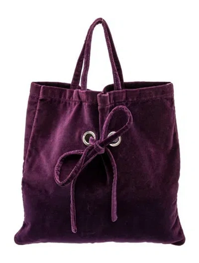 Pre-owned Marc Jacobs Velvet Tote In Purple