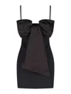 Marc Jacobs Bow Detail Knee Length Dress With Spaghetti Straps In Black
