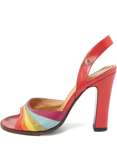 Pre-owned Marc Jacobs Vintage 100mm Panelled Leather Sandals