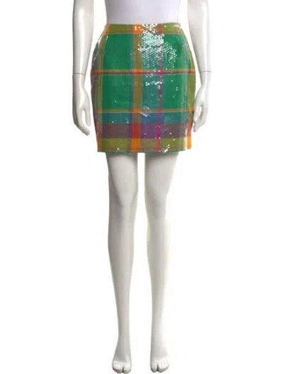 Pre-owned Marc Jacobs Vintage 1988 Sequin Mini Skirt In Green