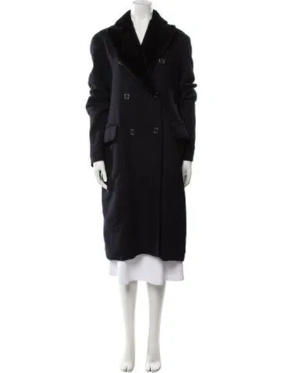 Pre-owned Marc Jacobs Vintage 2000's Faux Fur Coat In Blue