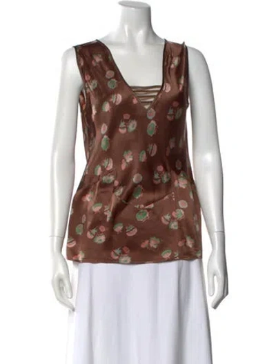 Pre-owned Marc Jacobs Vintage 2000's Top In Brown