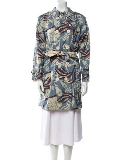 Pre-owned Marc Jacobs Vintage 2000's Trench Coat In Blue