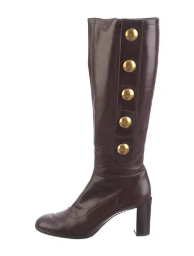 Pre-owned Marc Jacobs Vintage 2002 Boots In Burgundy
