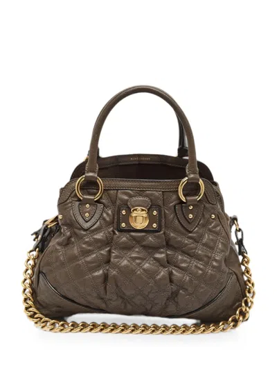Pre-owned Marc Jacobs Vintage Alyona Quilted Tote Bag In Brown