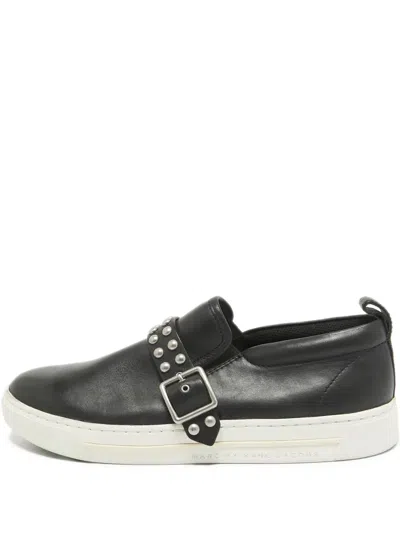 Pre-owned Marc Jacobs Vintage Buckle-embellished Leather Sneakers