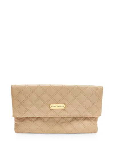 Pre-owned Marc Jacobs Vintage Eugenie Quilted Clutch Bag In Neutral