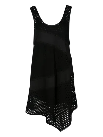 Pre-owned Marc Jacobs Vintage Eyelet Asymmetrical Hem Dress