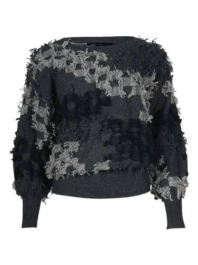 Pre-owned Marc Jacobs Vintage Frayed Wool Sweater In Gray